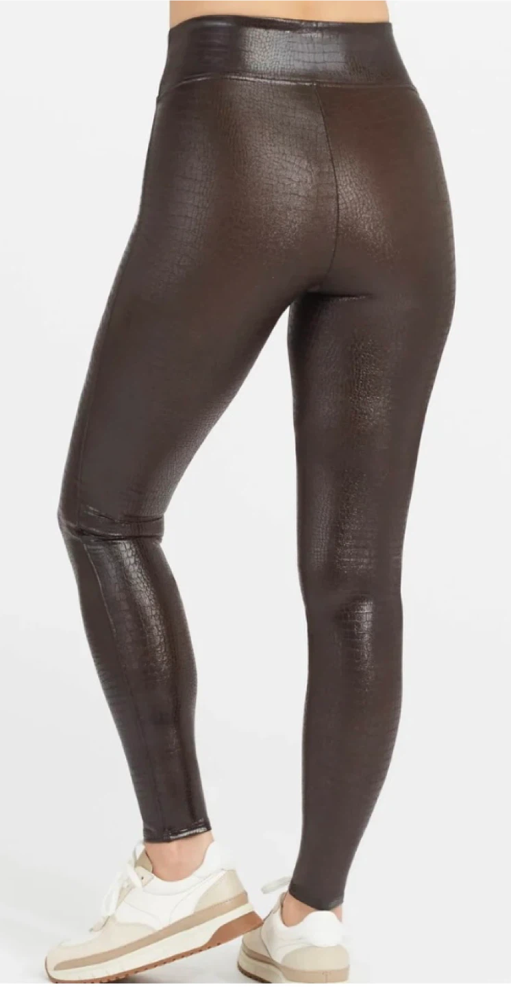 Spanx Faux Crocodile Print Leggings Sz XS - photo 4