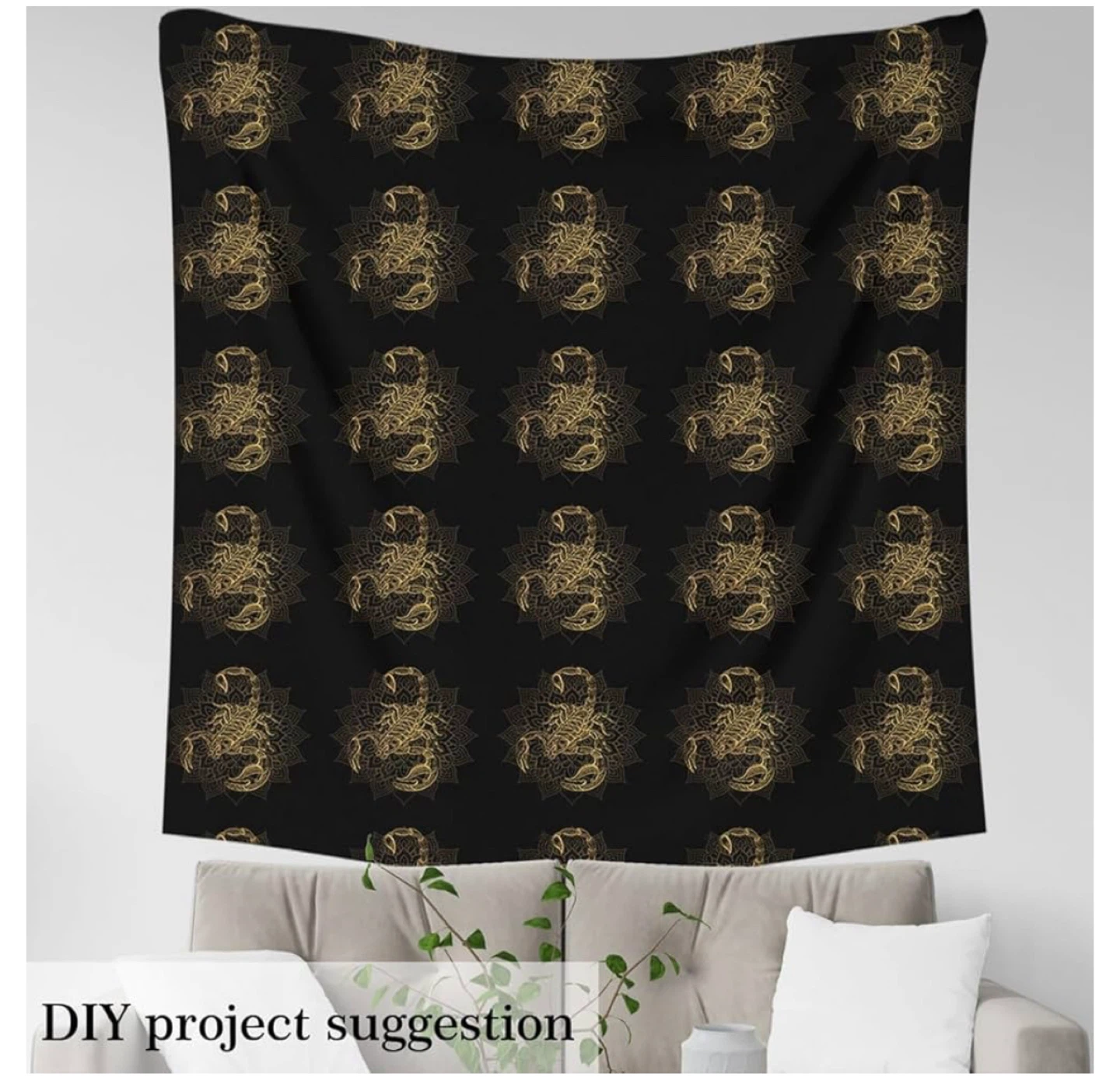 Scorpion Mandala Tapestry / Pillow Fabric 59"x36" - photo 3