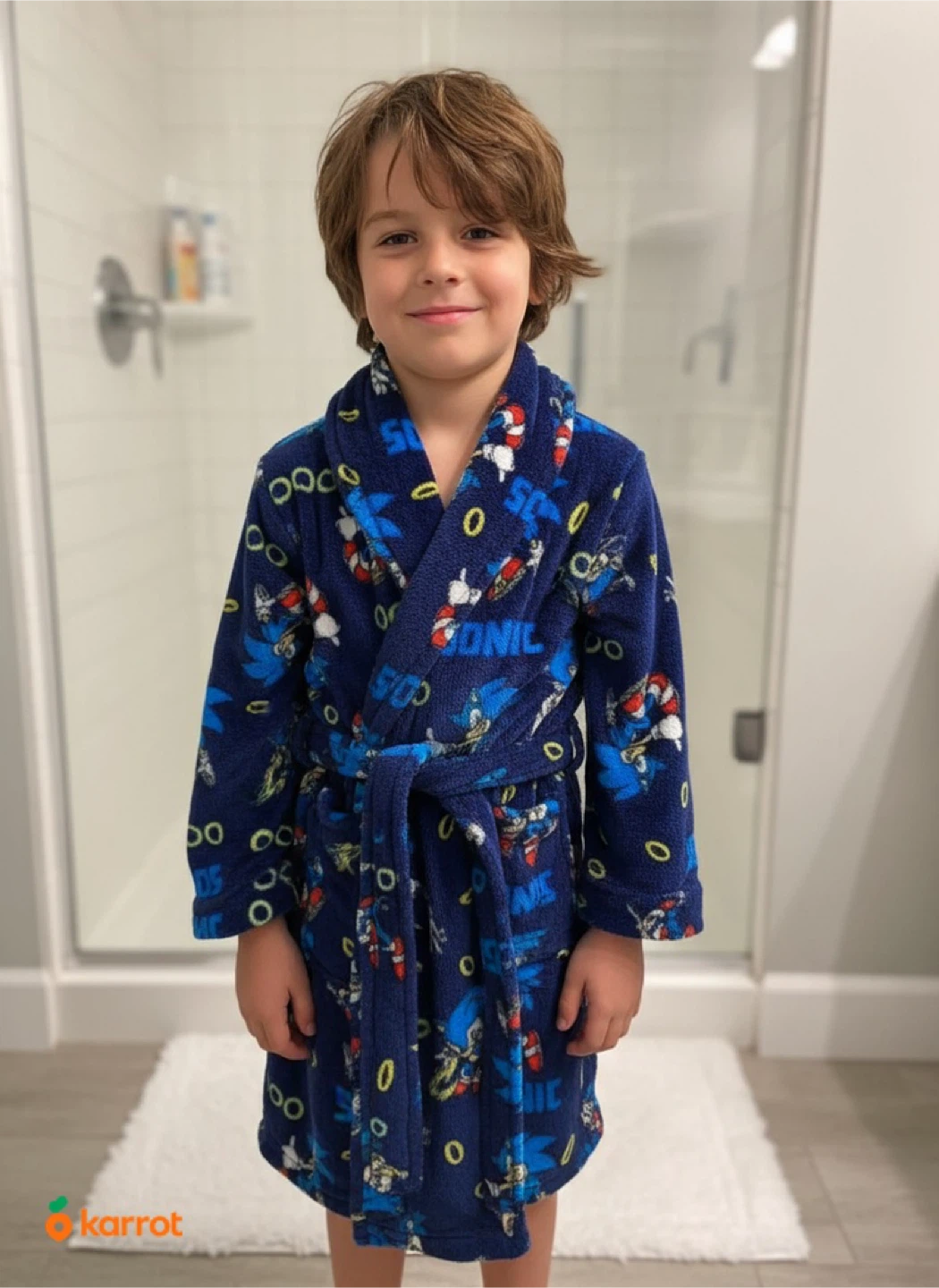 Sonic the Hedgehog Kids Bath Robe - Size 10