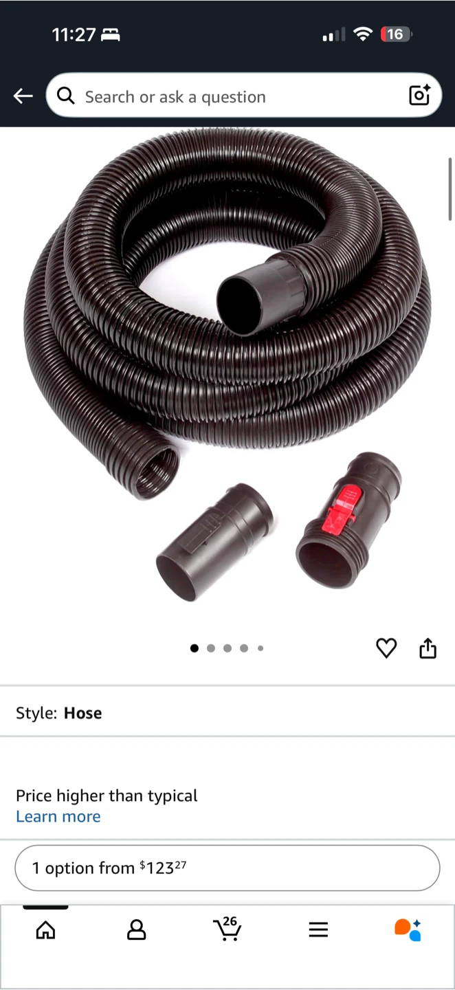 WORKSHOP Wet/Dry Vacuum Hose 2-1/2” x 13 ft — NEW