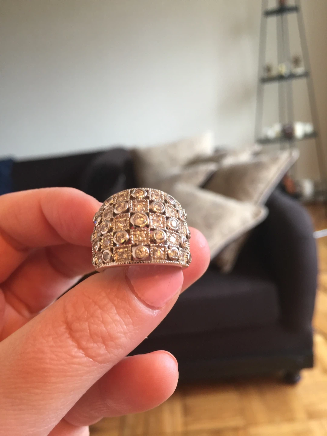 Chunky Sterling Silver and CZ BLING Ring - photo 3