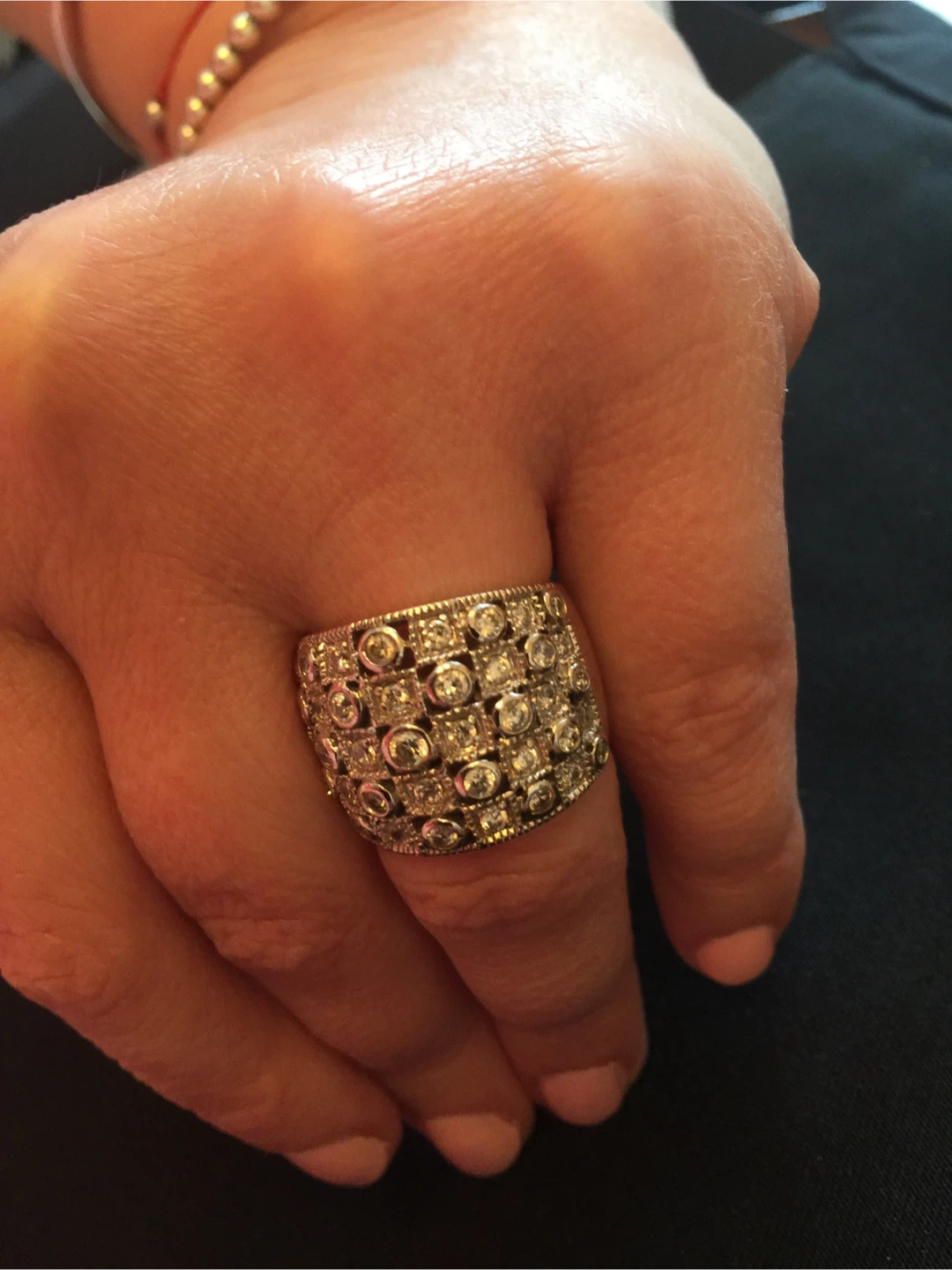 Chunky Sterling Silver and CZ BLING Ring - photo 2