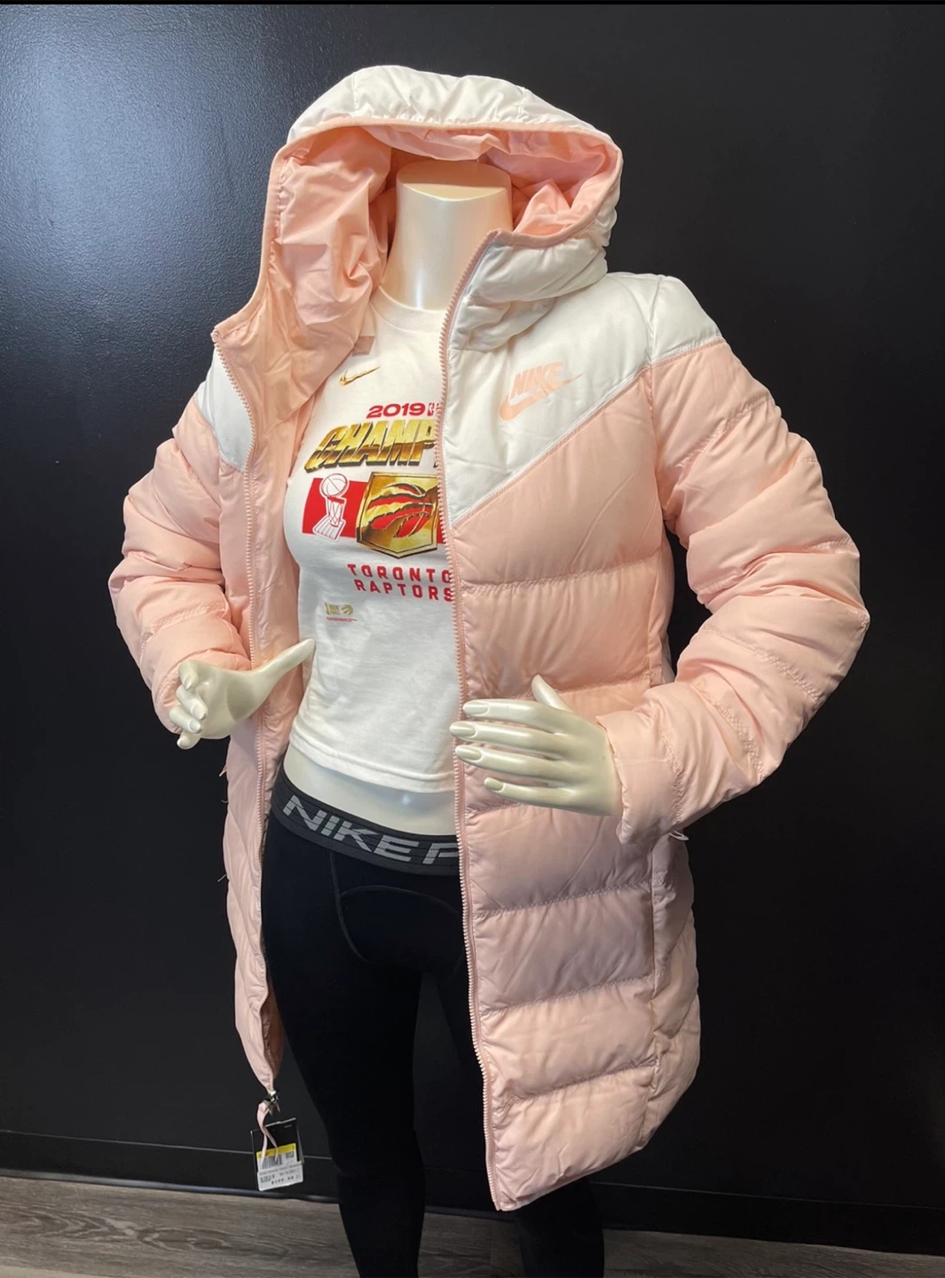 Nike Puffer Jacket - Pink & White