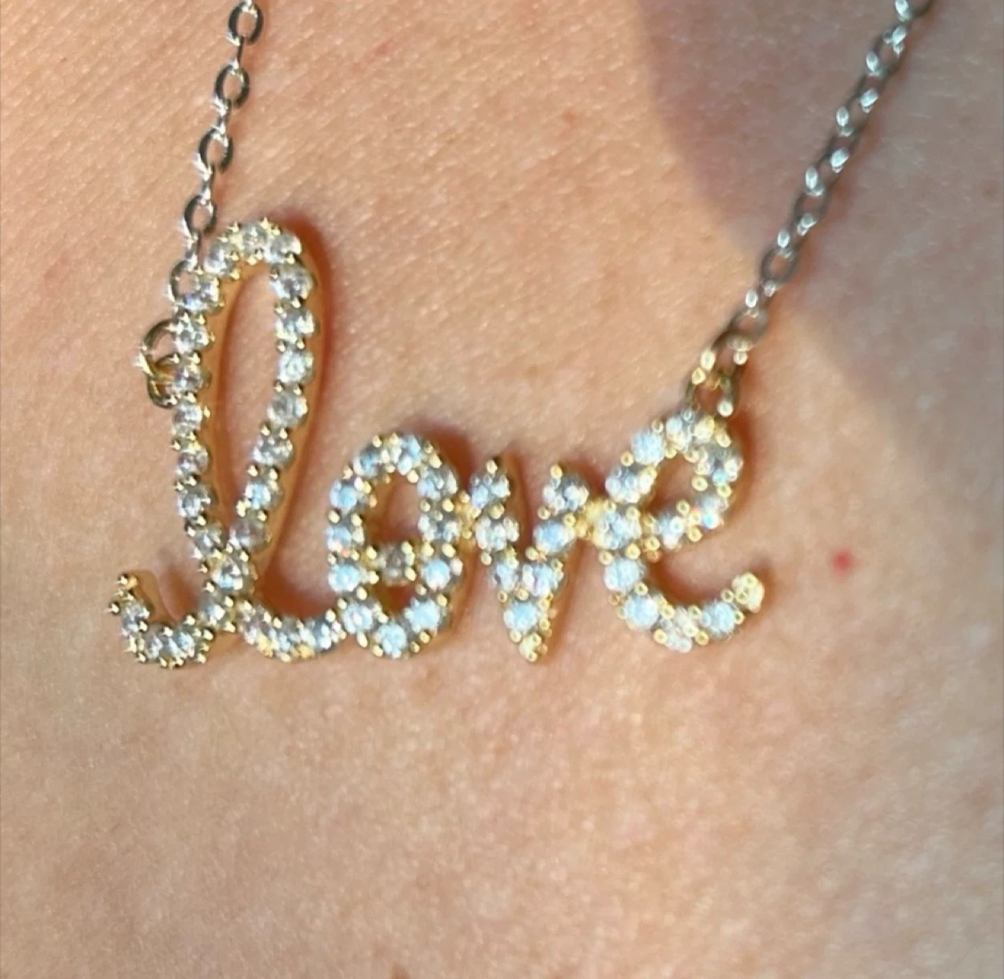 Sterling Silver/YG “LOVE” Nevklace - photo 3