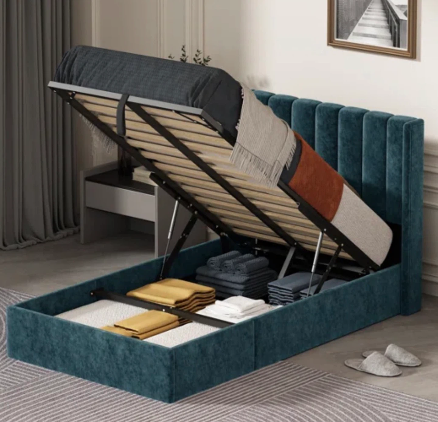 Twin Size Bed with Storage Lift - photo 3