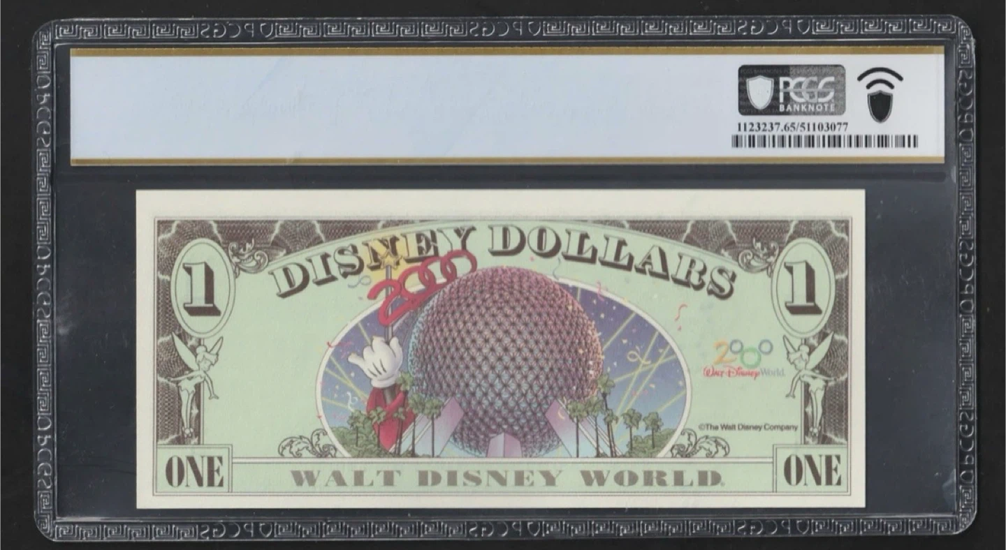 Disney Dollars - $1 Bills 65 PPQ pcgs - photo 2