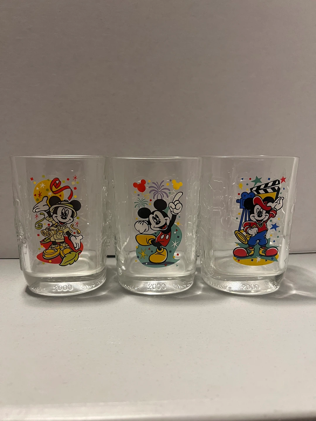 Vintage 2000 McDonald’s Walt Disney World Millennium Glasses