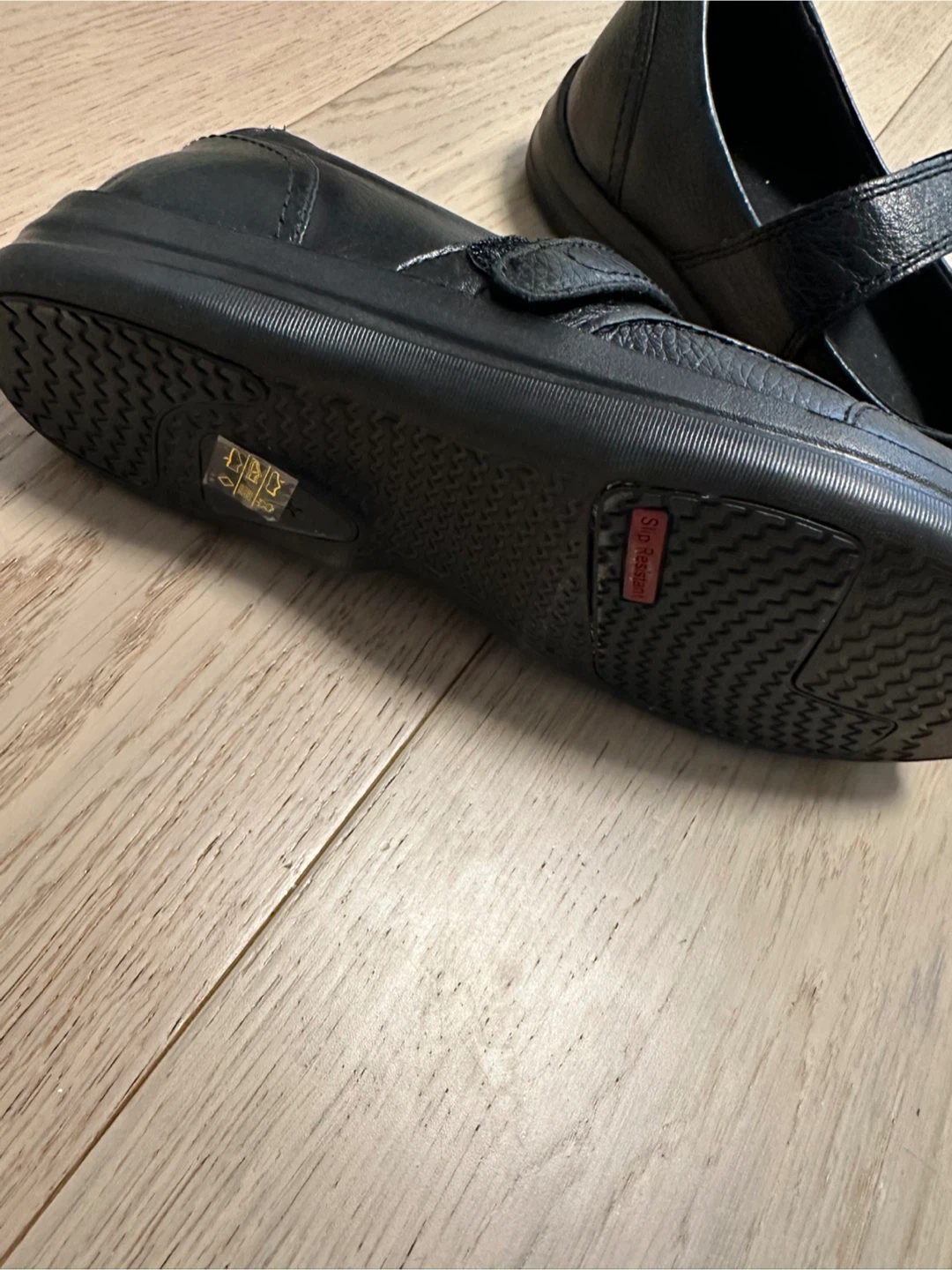 Apeks Black Leather Mary Jane Shoes - photo 2