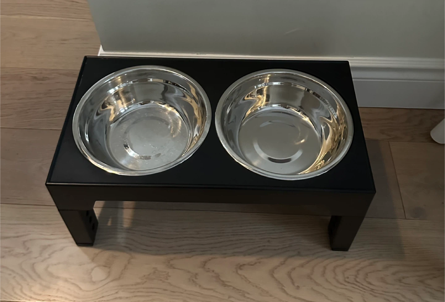 Elevated Double Dog Bowl Stand - Black - photo 3
