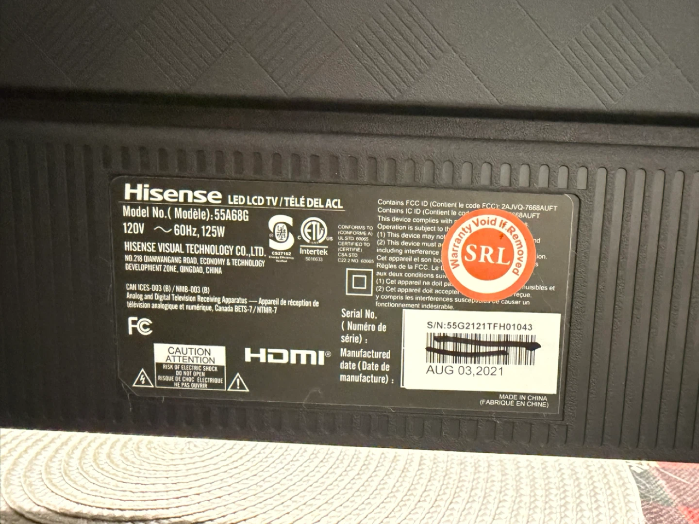 TV Hisense 55A68G - photo 2