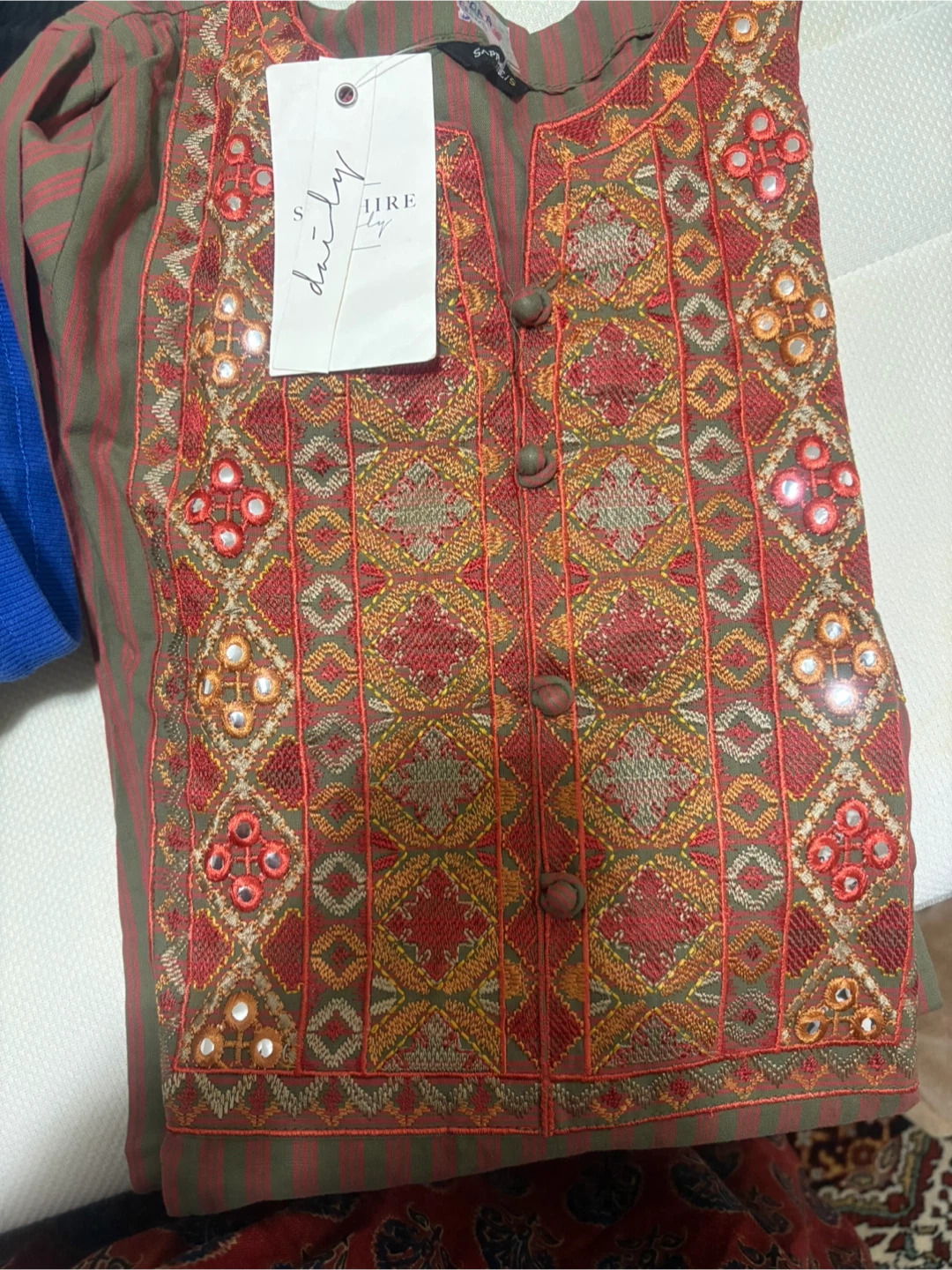 Sapphire Embroidered Kurti - Size S