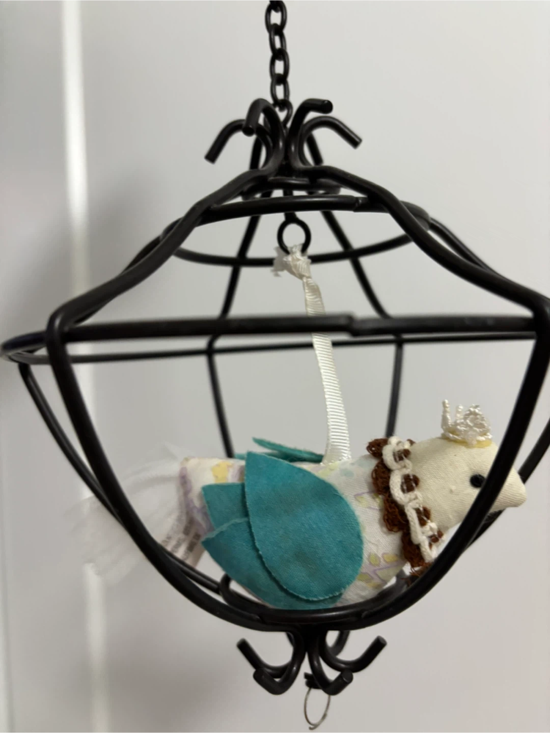 Pottery Barn Hanging Bird Cage Ornament - photo 3
