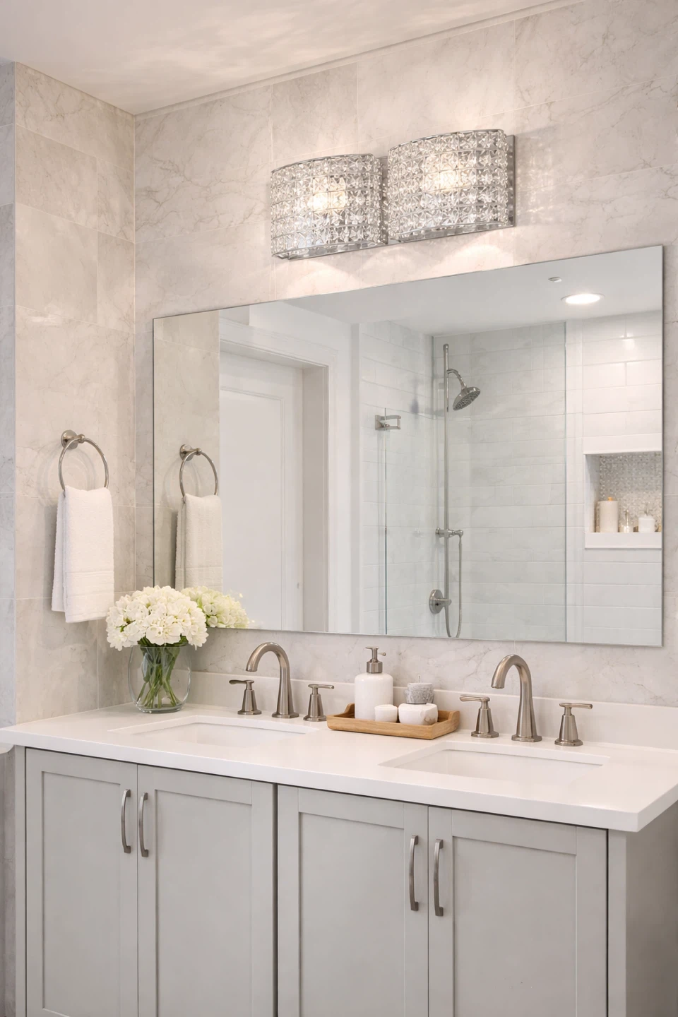 Crystal Bathroom Vanity Light, 15 in - photo 2