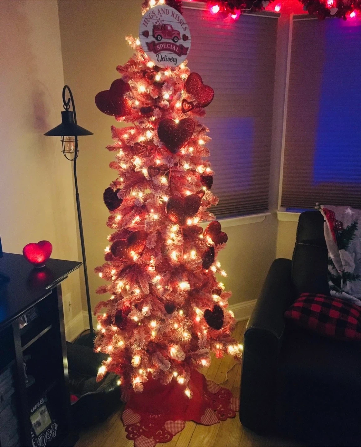 Valentine's Day Themed Christmas Tree