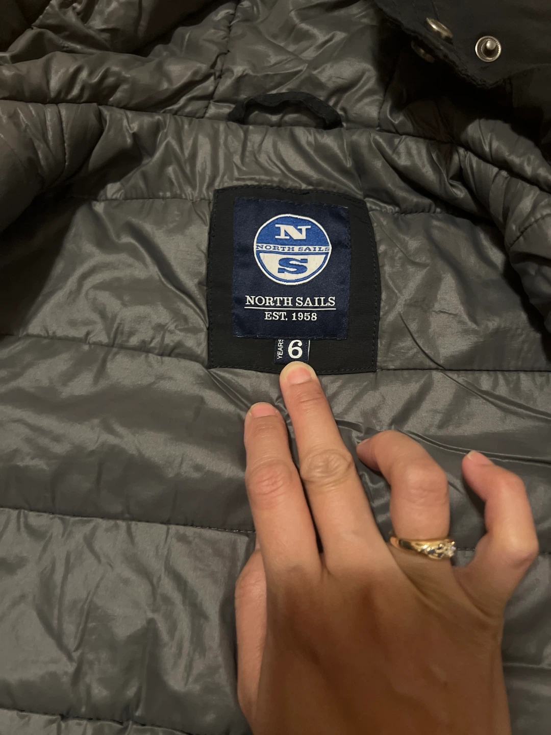 North Sails Black Winter Coat Size 6 - photo 3
