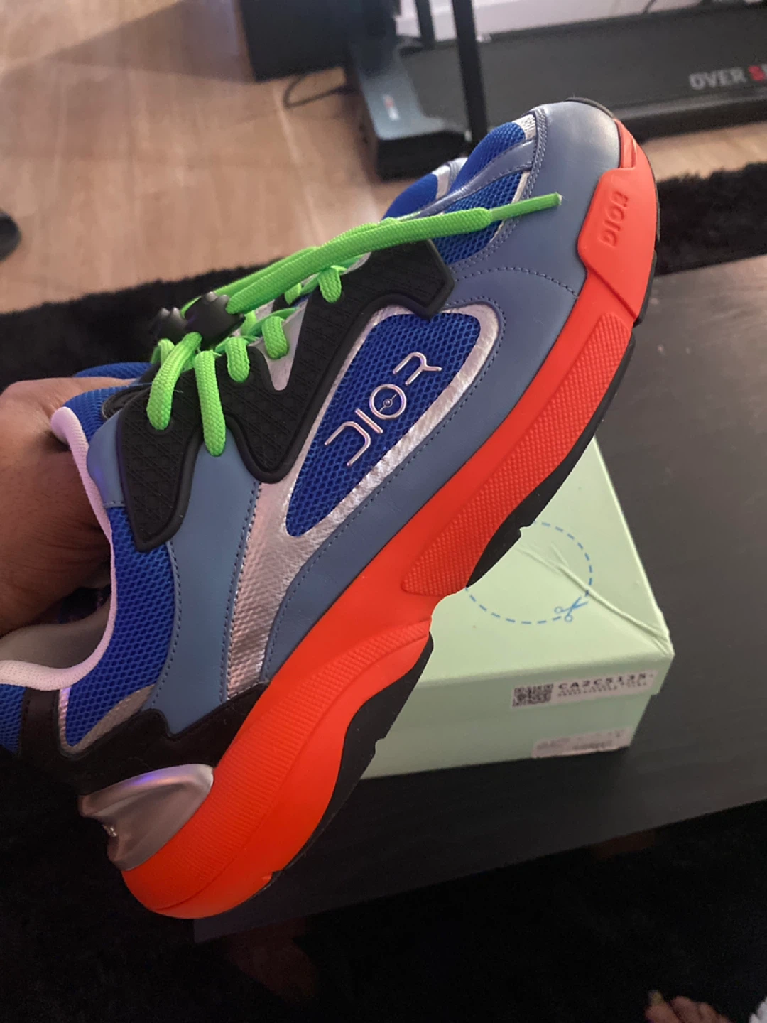 Dior Men's B24 Sneaker Blue/Orange