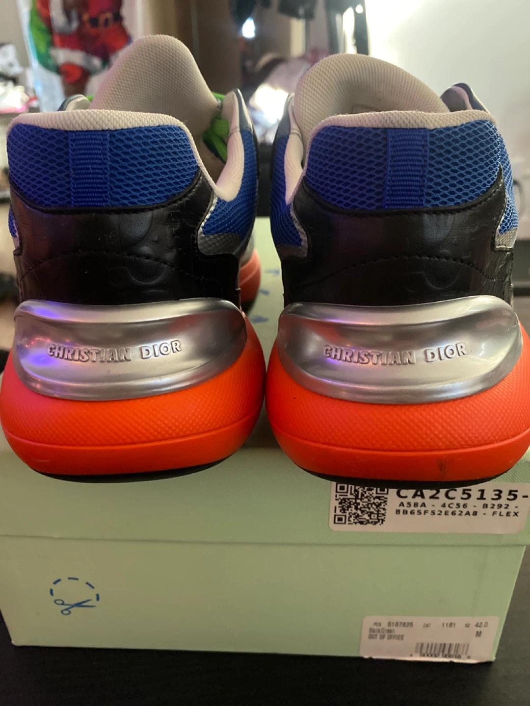 Dior Men's B24 Sneaker Blue/Orange - photo 2