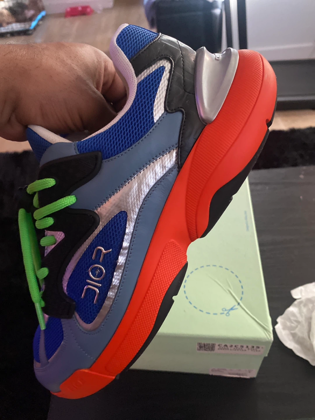 Dior Men's B24 Sneaker Blue/Orange - photo 3