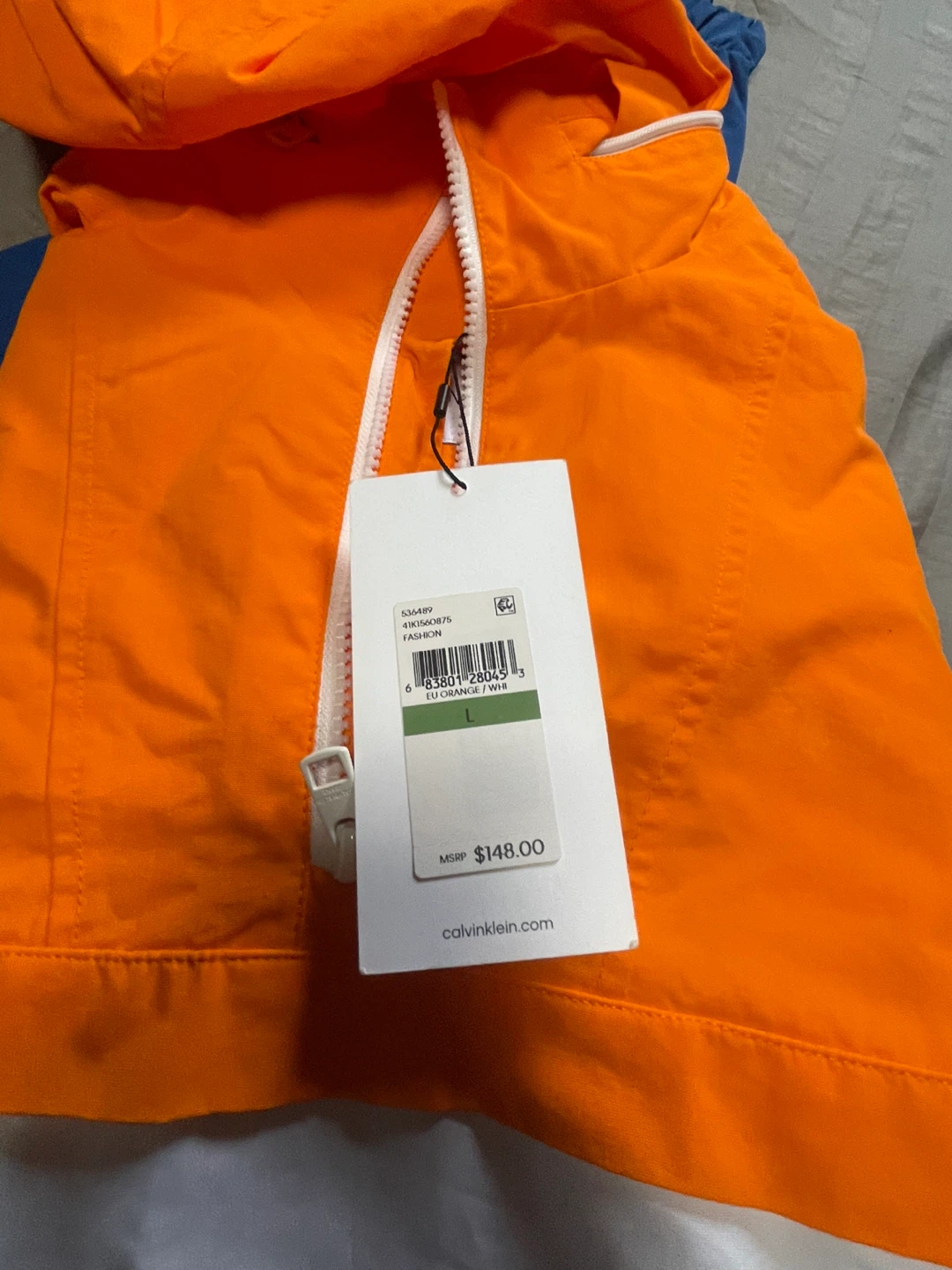 Calvin Klein Jeans Colorblock Hooded Jacket - Size L