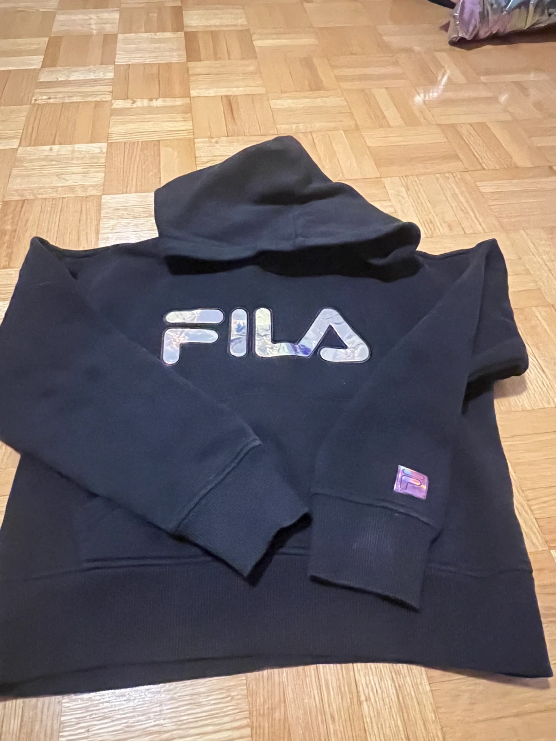 FILA Black Hoodie - Size Small