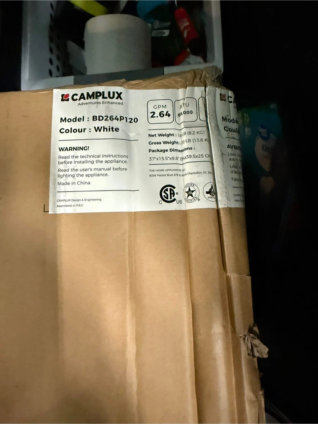 Camplux BD264P120 2.64 GPM Outdoor Propane Tankless Water Heater - photo 3