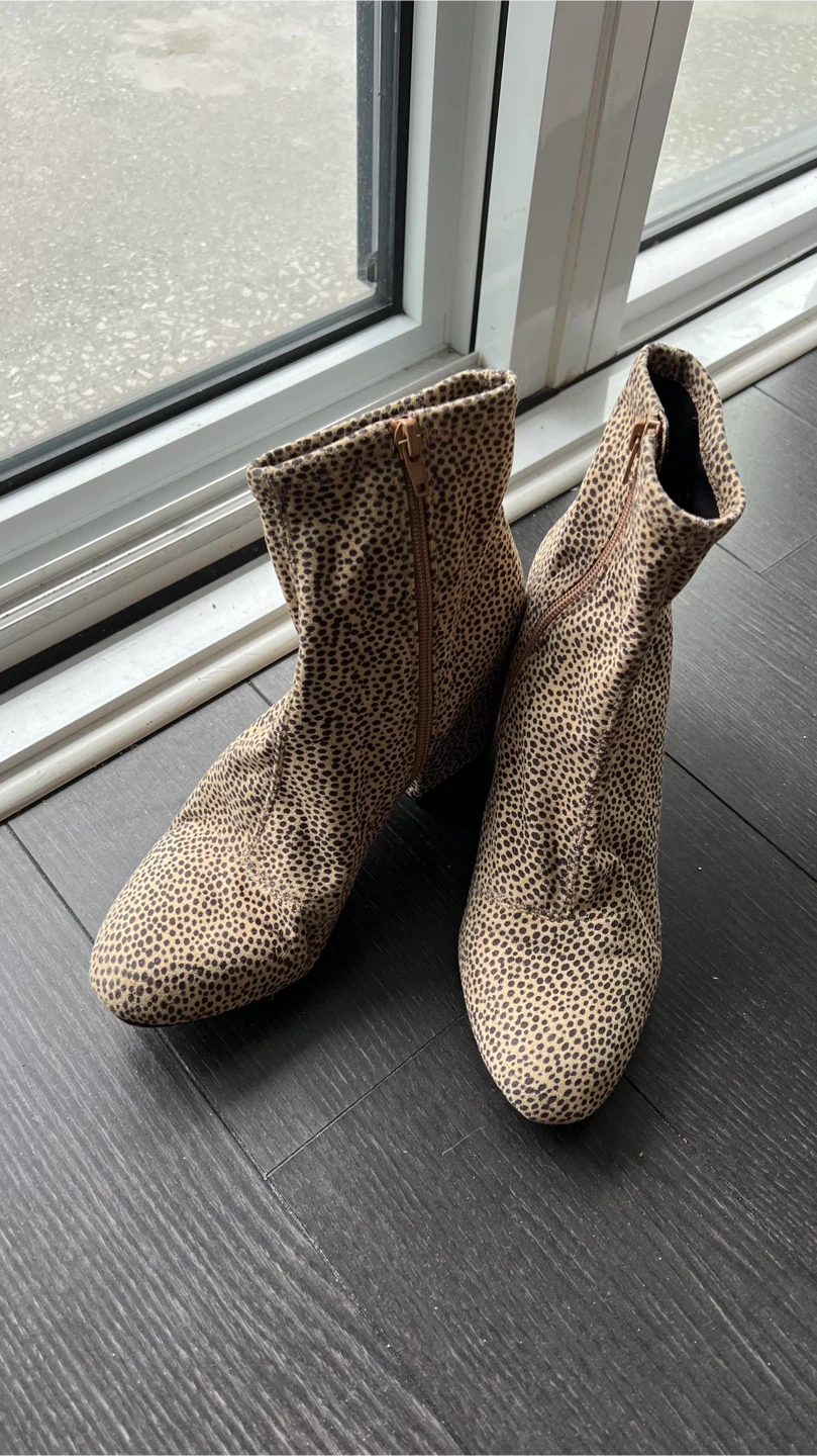 Ankle Boots Size 10 animal print