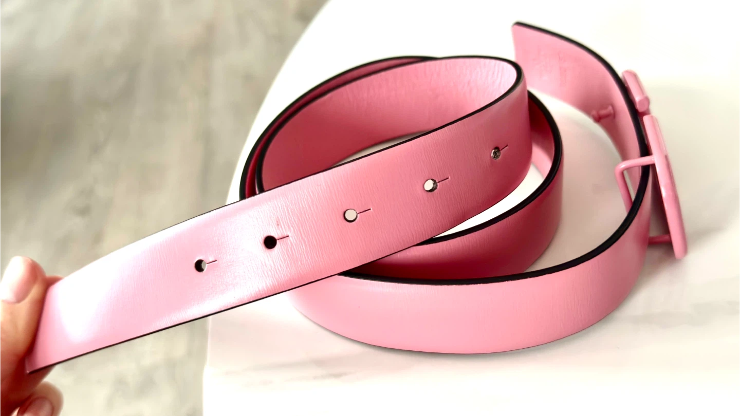 Valentino Garavani VLogo Signature Leather Belt Pink. - photo 2