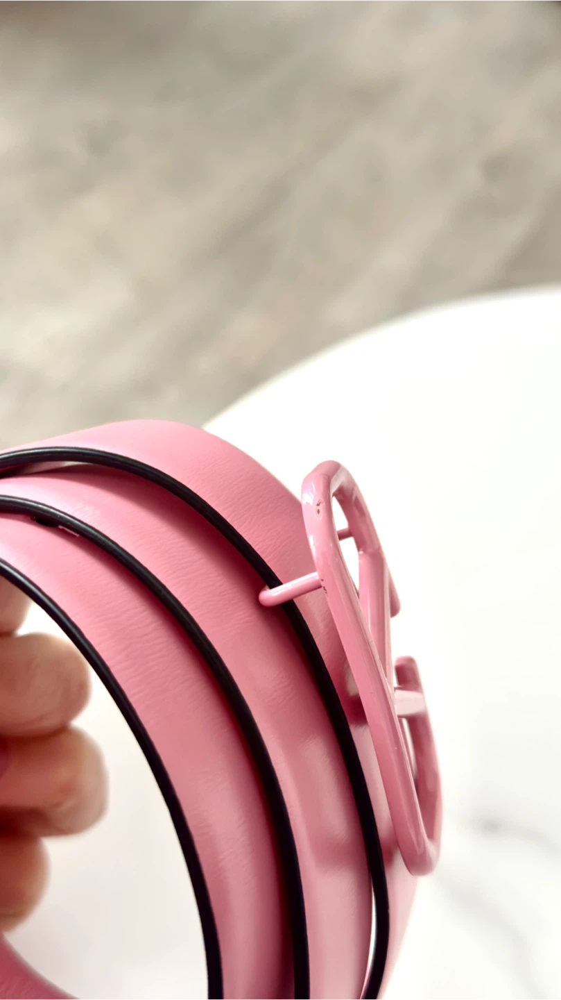 Valentino Garavani VLogo Signature Leather Belt Pink. - photo 5
