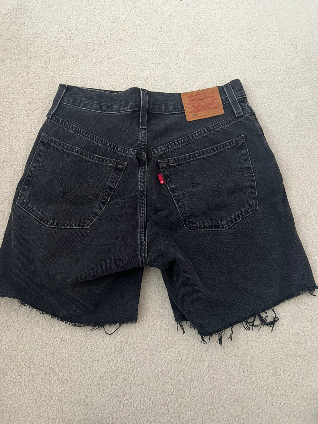 Levi's 501 Black Denim Shorts - Size W26 - photo 2