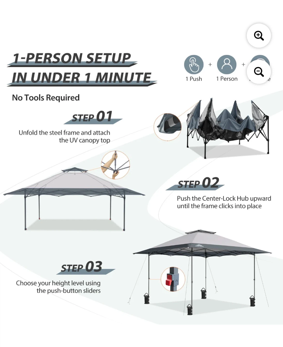 NEW Eagle Peak E169EPT Outdoor Gazebo Canopy Tent - 13x13 - photo 4