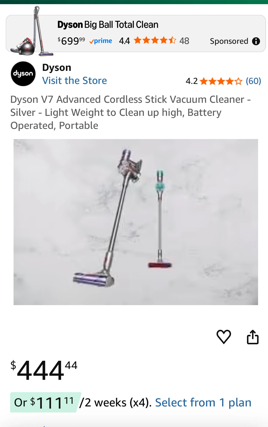 Dyson V7 Advanced Cordless Stick Vacuum - photo 3