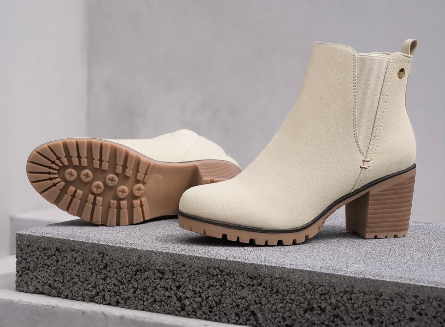 Suede Block Heel Chelsea Boots - photo 5