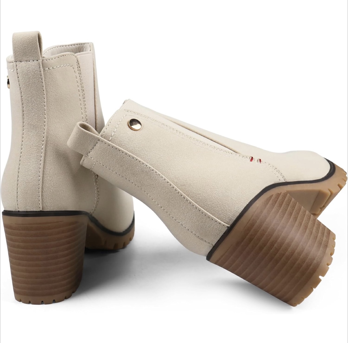 Suede Block Heel Chelsea Boots - photo 3