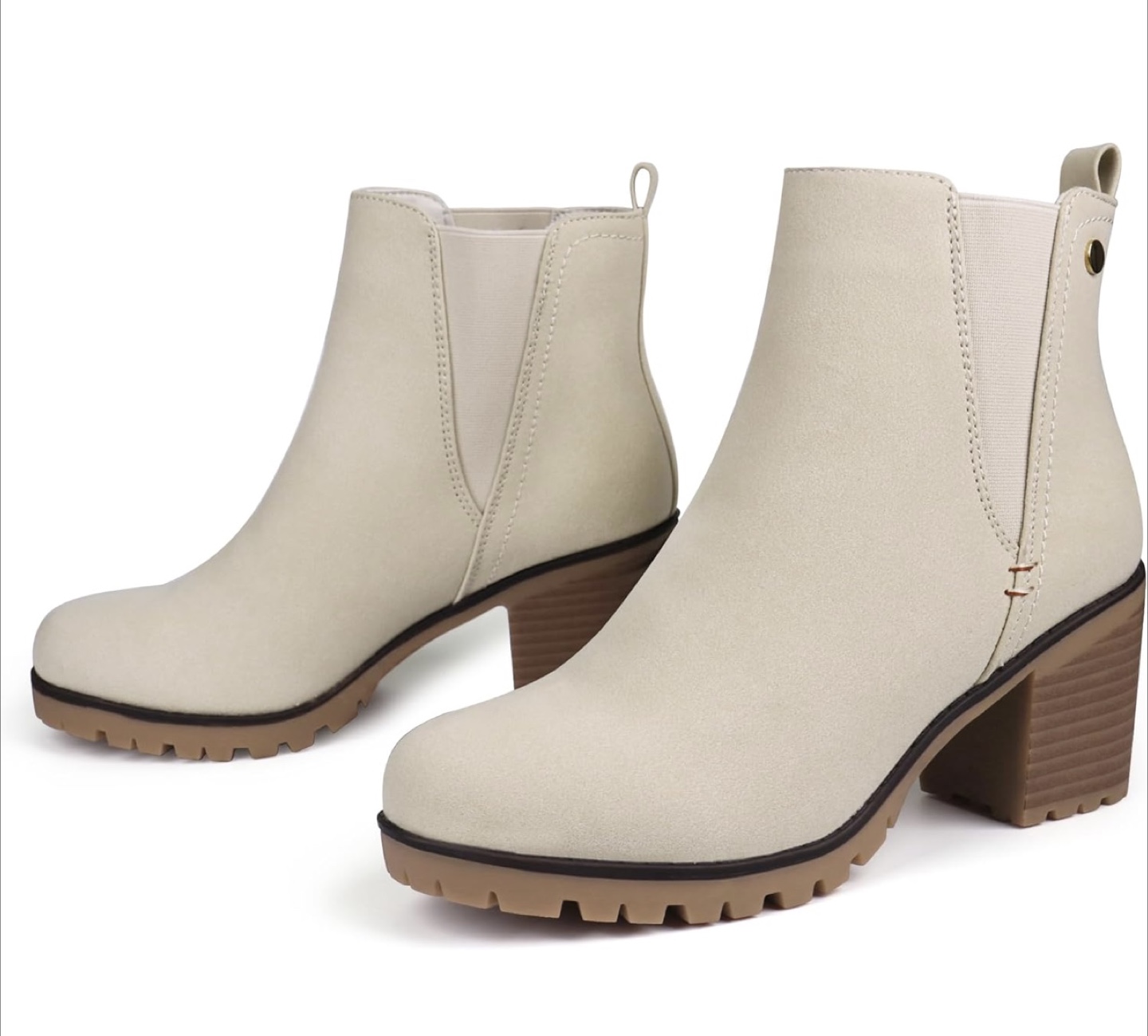 Suede Block Heel Chelsea Boots - photo 2