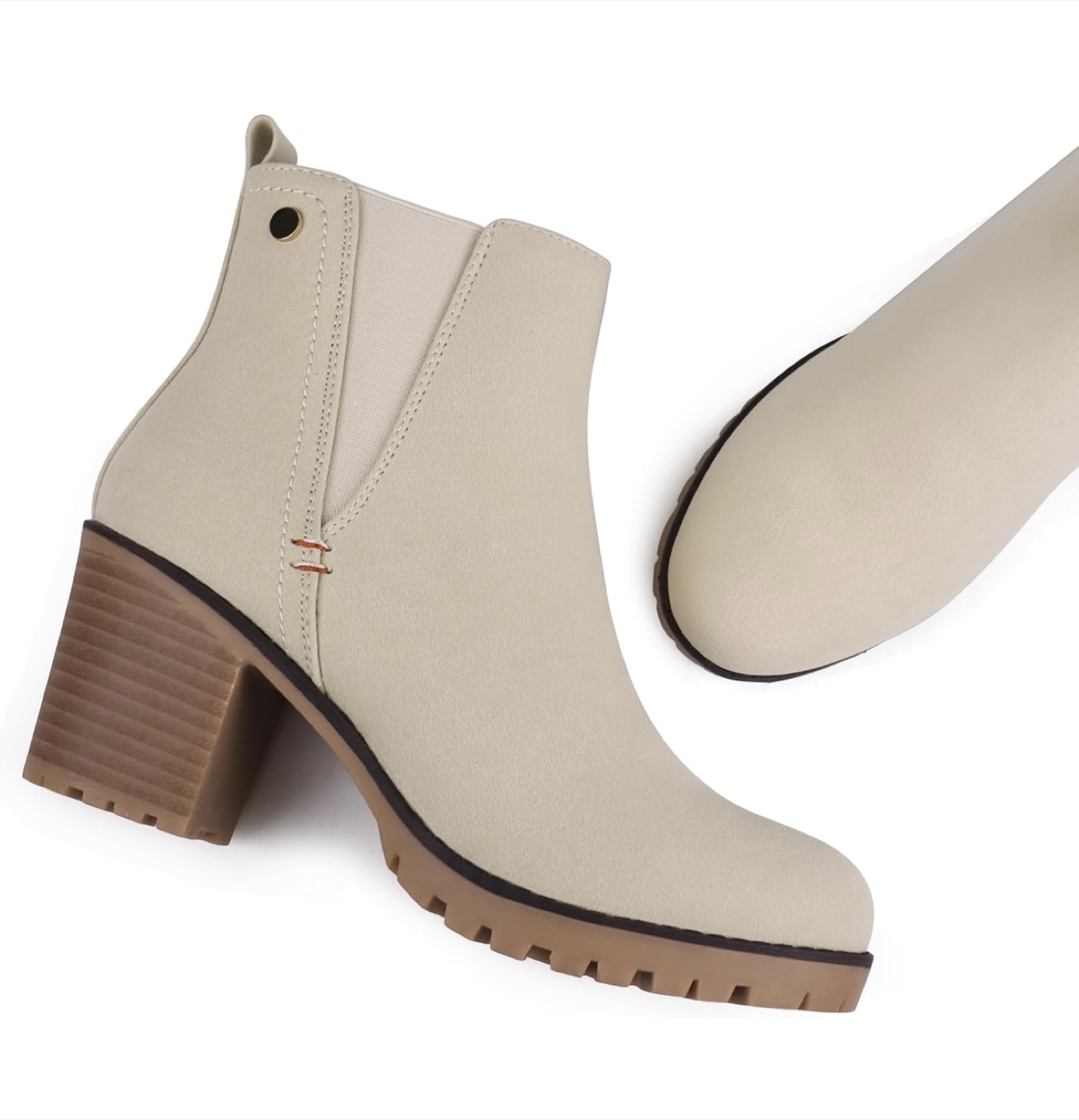 Suede Block Heel Chelsea Boots - photo 4