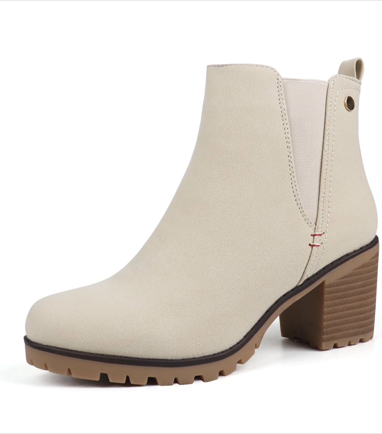 Suede Block Heel Chelsea Boots