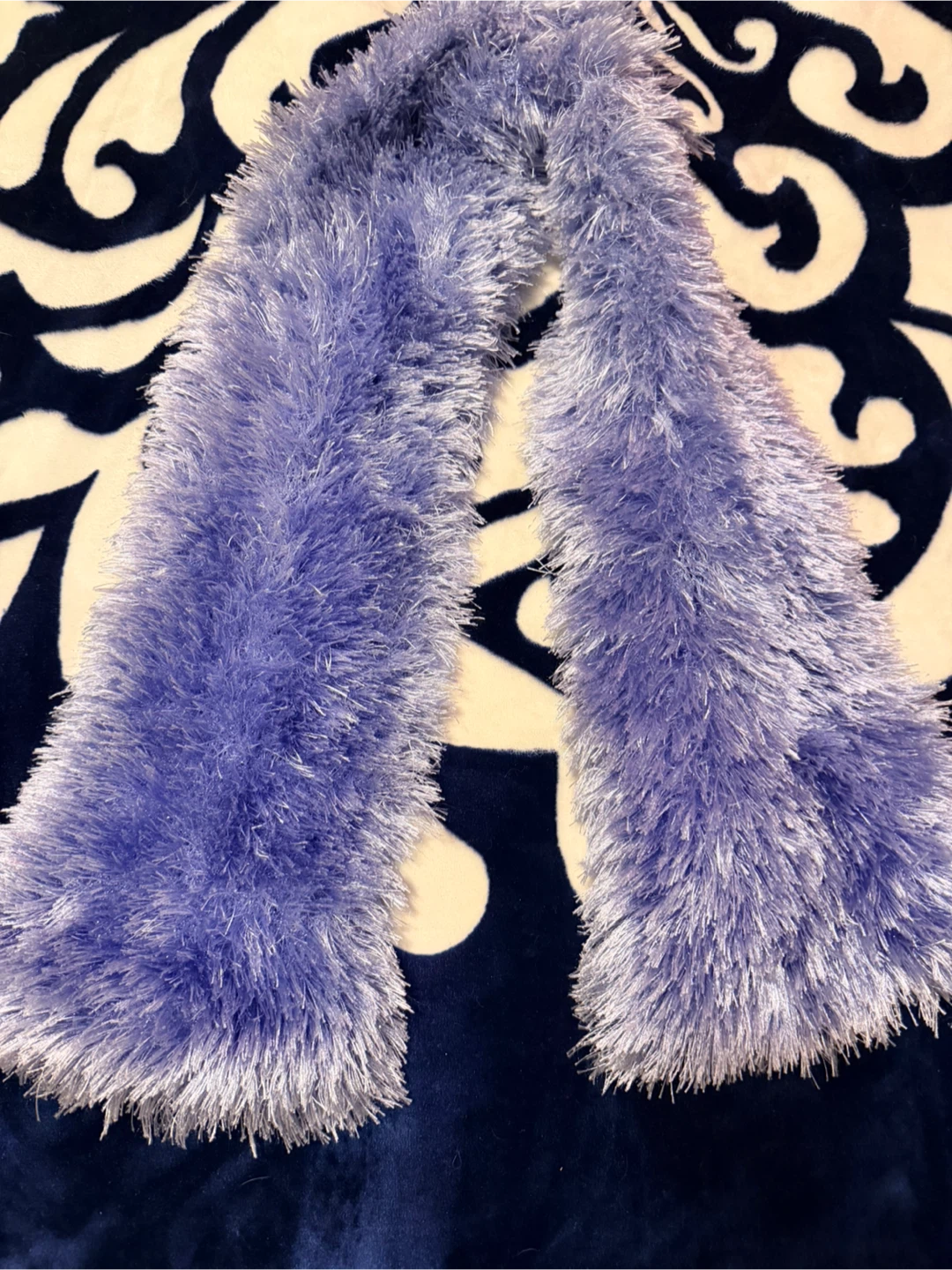 Purple Fuzzy Scarf