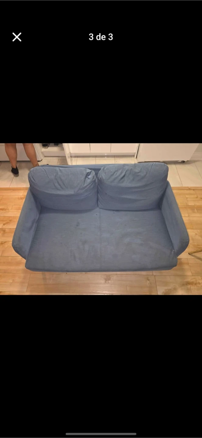 Blue Loveseat Sofa - photo 2