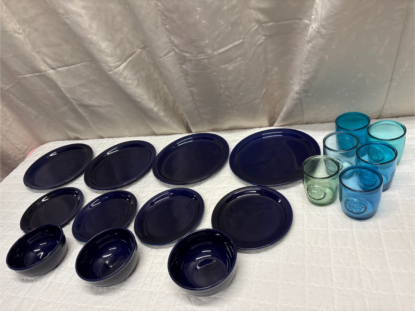 Mainstays Classic Blue Dishes Set