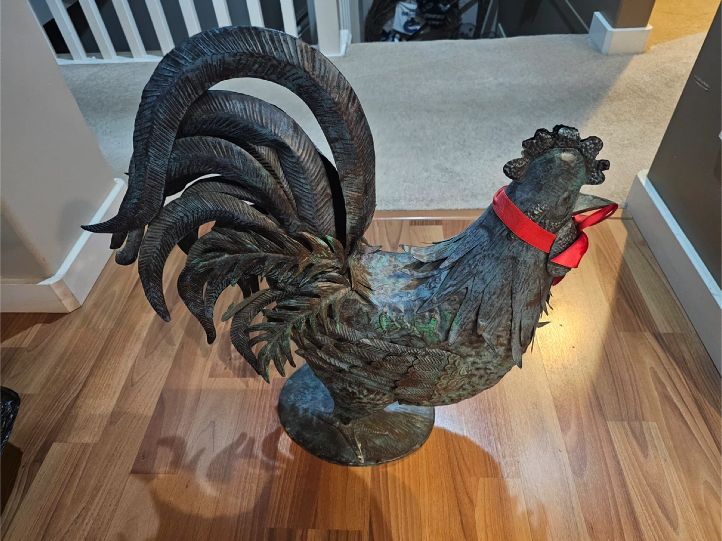 Vintage Tin Rooster Statue