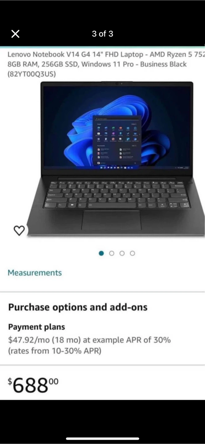 Lenovo V14 G3 IAP Laptop - Business Black - photo 2