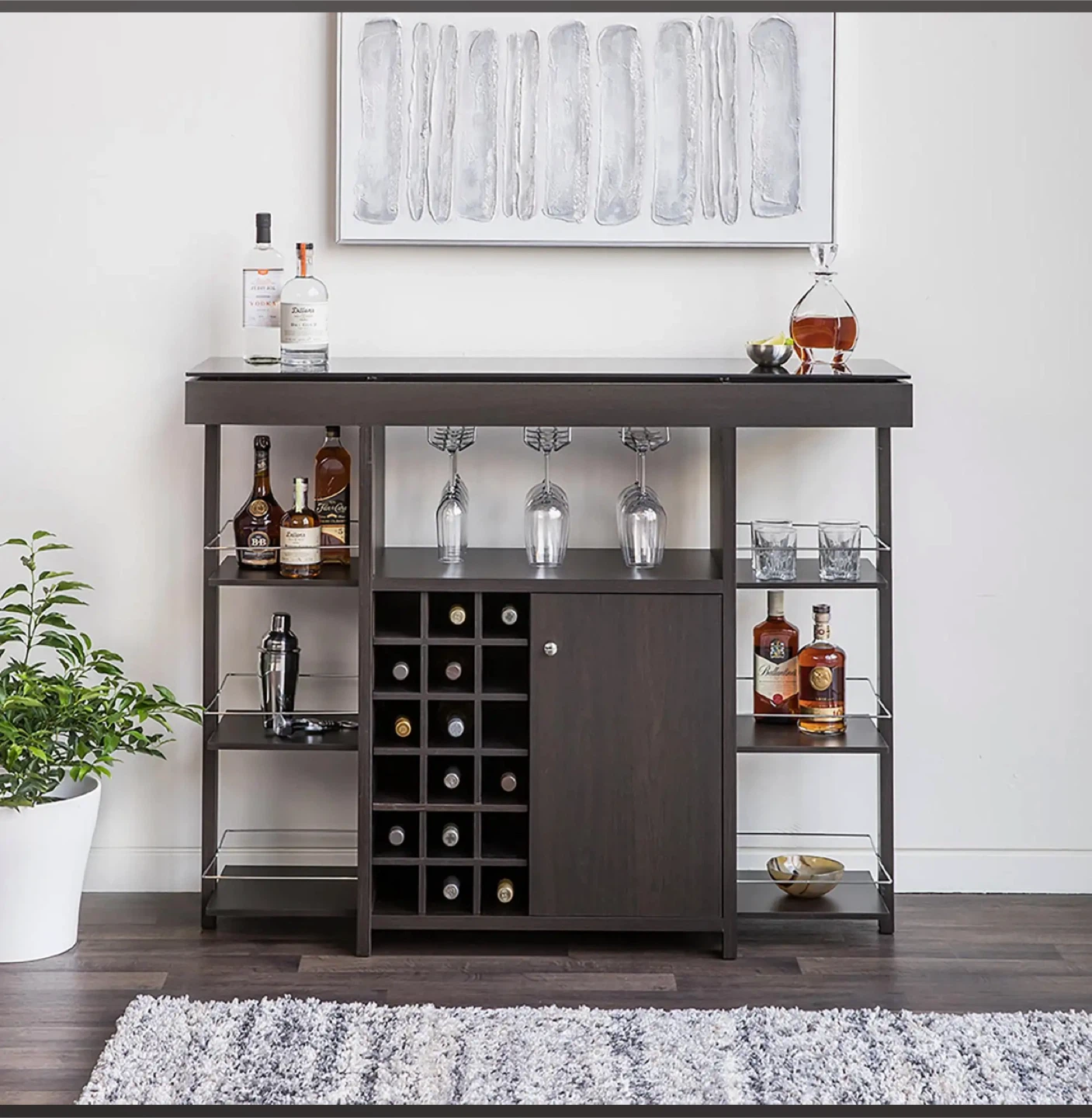 Venice Bar Unit with Glass Top