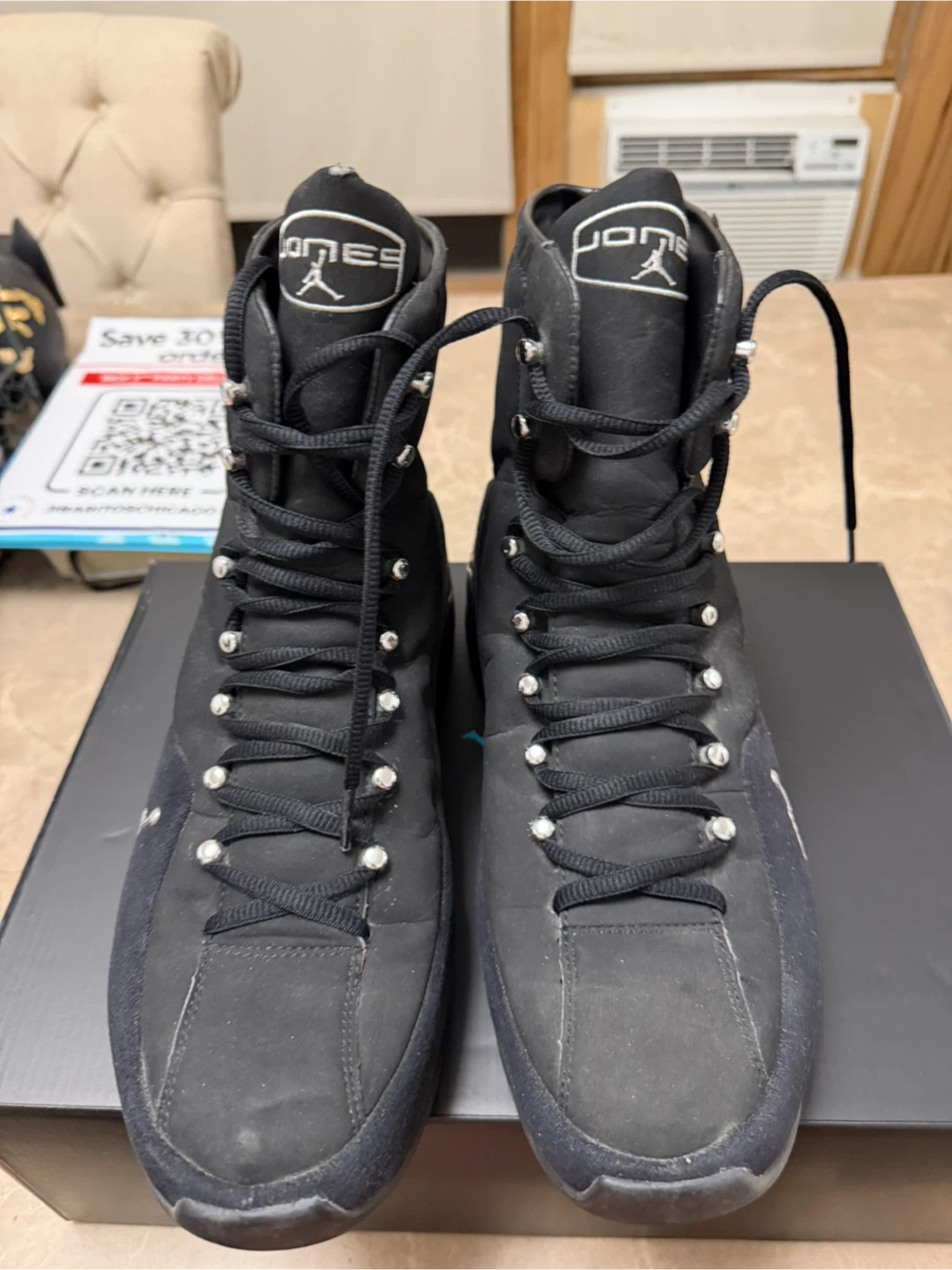 Jordan Jones Boxing Boots Black Size 10