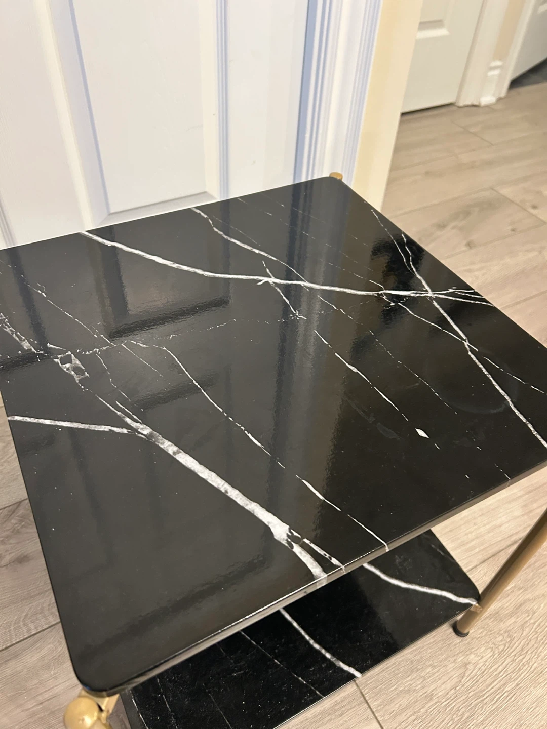Black Marble Side Table - photo 3