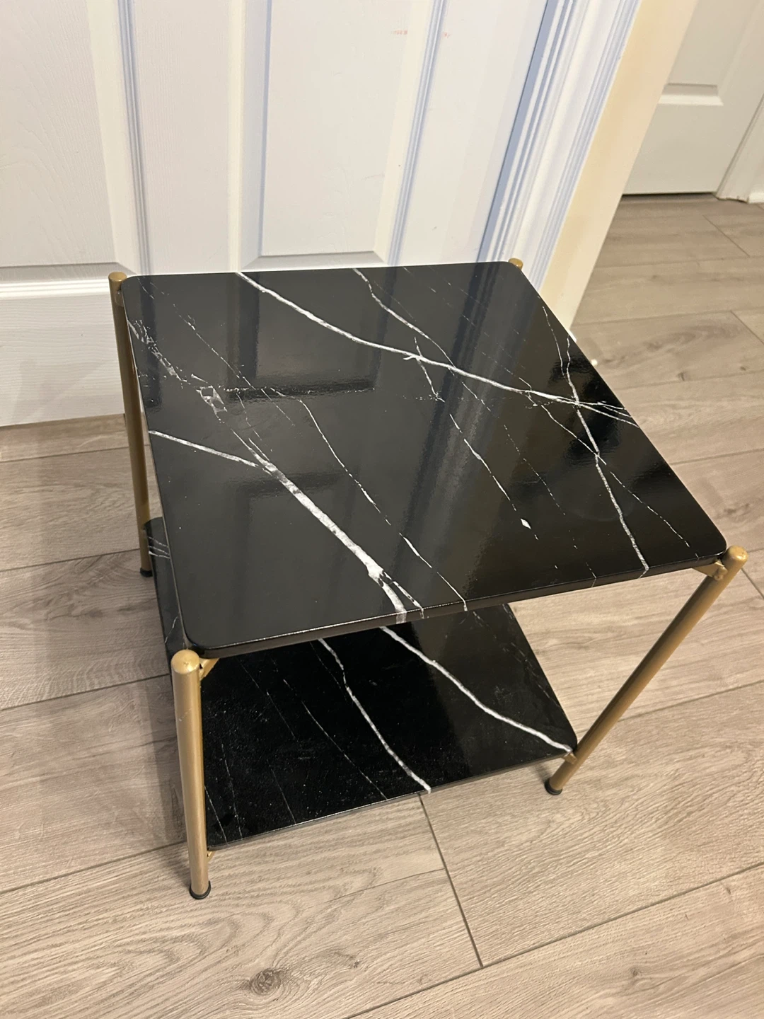 Black Marble Side Table - photo 2