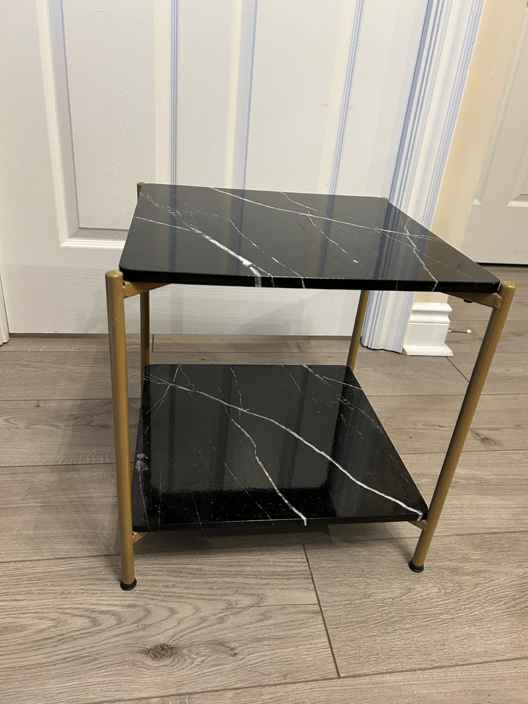Black Marble Side Table