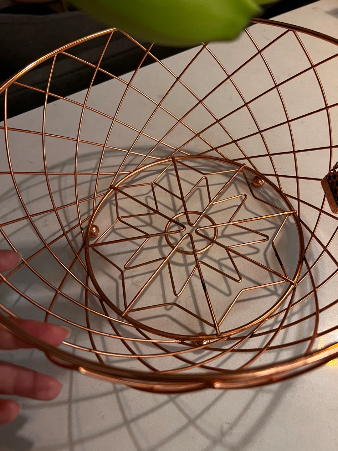 Copper Fruit Basket with Banana Hook - photo 3