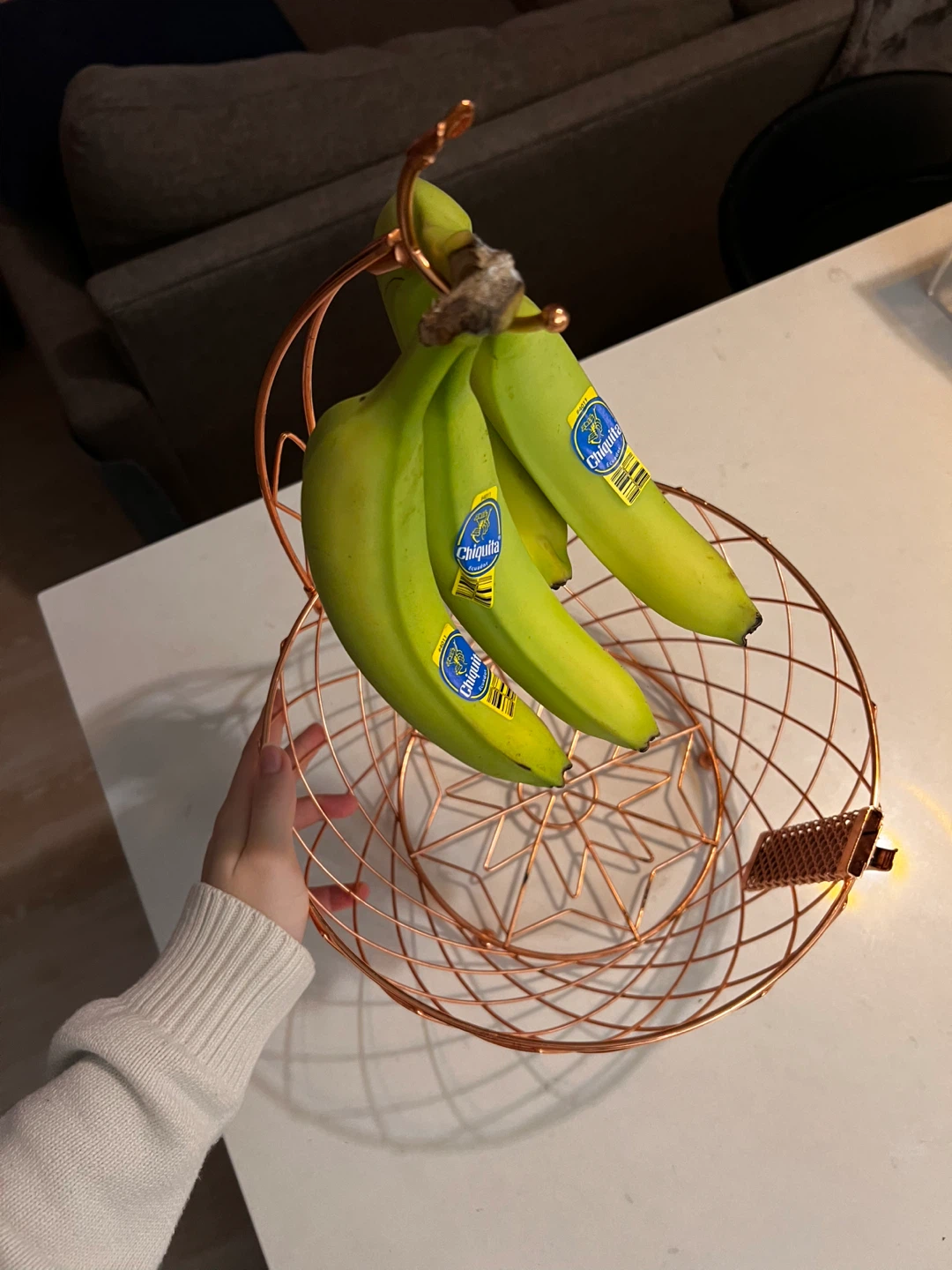 Copper Fruit Basket with Banana Hook - photo 2