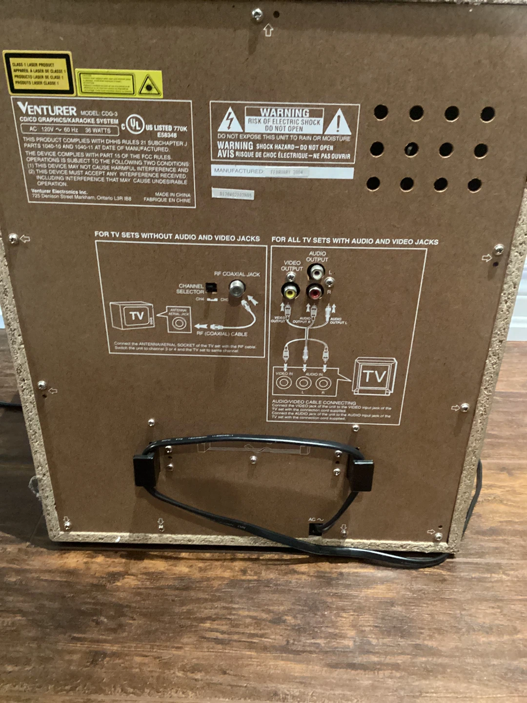 Venturer CDG-3 Karaoke Machine - photo 3