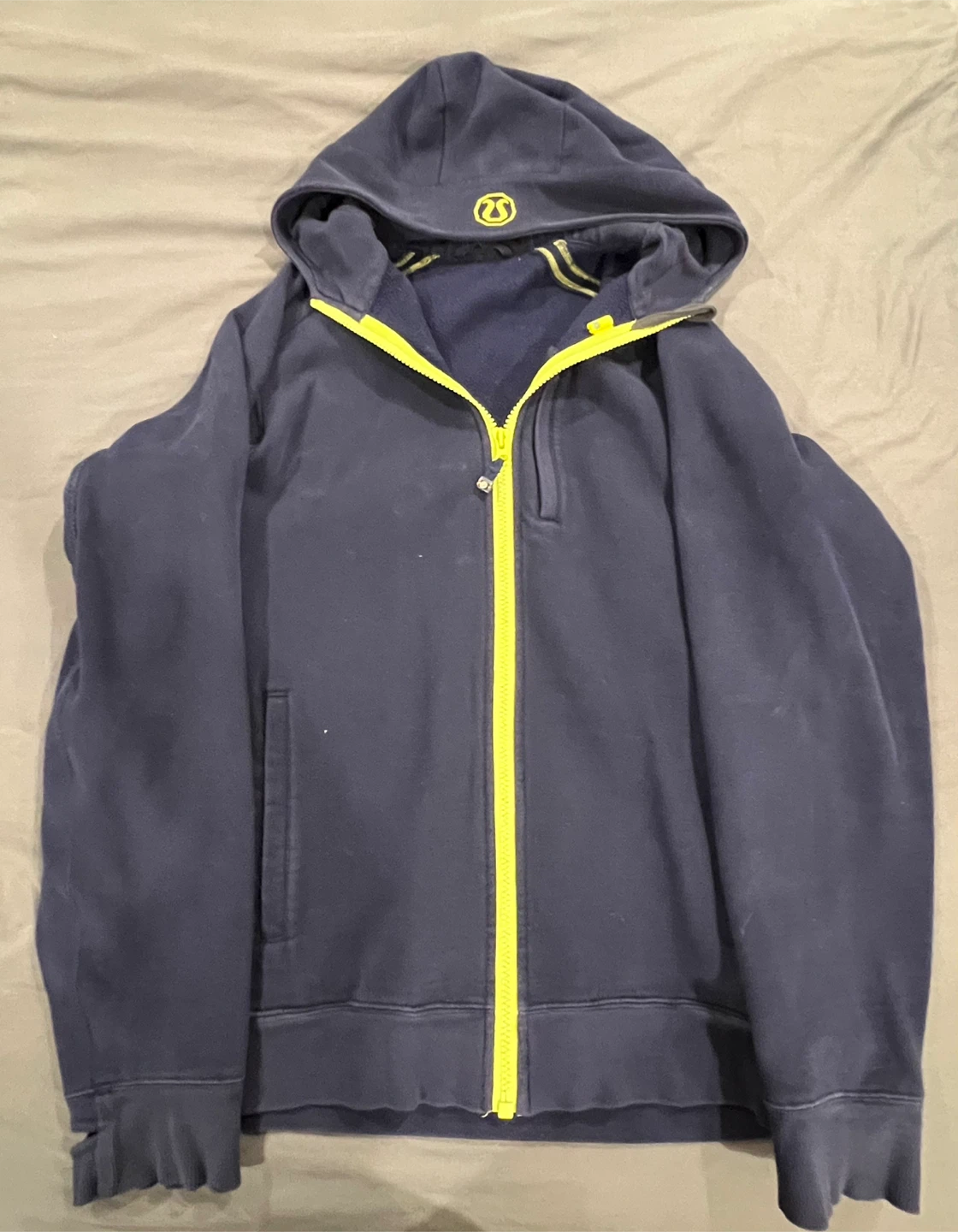 Lululemon Hoodie, Navy Blue & Yellow